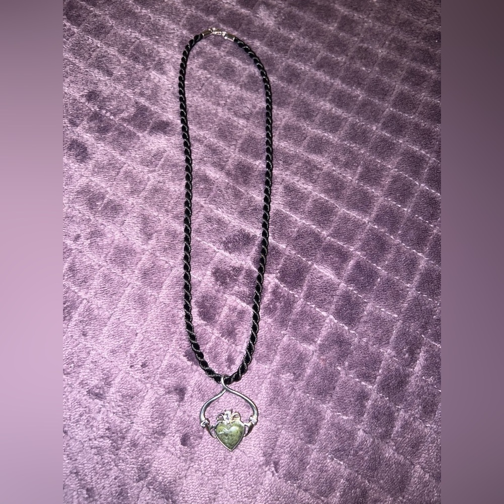 925 Ireland heart pendant and rope chain